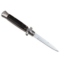 Set 2 briceaguri automate vanatoare IdeallStore®, Italian Blade, Stiletto, otel inoxidabil, negru - 2