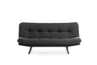 Canapea extensibila MISA, 3 locuri, gri inchis, 180x78x85 cm - 1