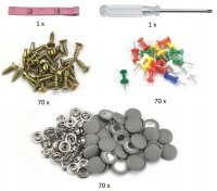 Kit 70 capse, pentru reparatia plafonului auto, compatibil Audi, Opel, BMW, VW, GRI - 2