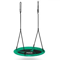 Leagan tip cuib pentru copii Neo-Sport Swingo 100 cm Verde cu Cadru din otel, Husa impermeabila si rezistenta Oxford 600D, Greutate suportata 150kg - 8