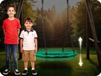 Leagan tip cuib pentru copii Neo-Sport Swingo 100 cm Verde cu Cadru din otel, Husa impermeabila si rezistenta Oxford 600D, Greutate suportata 150kg - 5