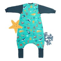 Sac de dormit cu picioruse si maneca lunga detasabila Under the Sea 110 cm + manseta 2.5 Tog - 1