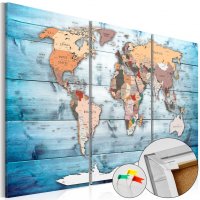 Tablou din plută - Sapphire Travels [Cork Map] 60x40 cm - 1