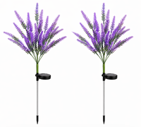 Set 2 Lampi solare LED tip LAVANDA pentru gradina iluminare decorativa exterior - 1