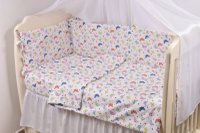Lenjerie 3 piese model Fluturasi + Protectie impermeabila patut 120x60 cm - 3