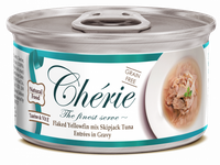 Cherie Adult Cat Grain Free Fulgi de Ton in Sos de Legume, 80 g - 1