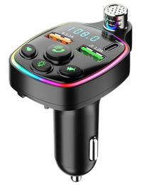 Modulator FM Andowl Q-C71 cu 3 porturi USB si microfon handsfree pentru incarcare rapida - 1