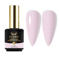 Rubber Base Everin Amber Collection 09 – Bază rubber Roz Pal Lăptos, HEMA &amp; TPO Free, 15ml - 1