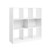 Biblioteca VASAGLE alba, 97,5 x 30 x 100 cm, cu 6 cuburi - 6