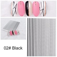 Sticker decor unghii negru cb-021 - 1