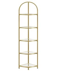 Raft de colt, Vasagle, Auriu, 29.5x29.5x 163.2 cm - 2