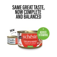 SCHESIR Complete Nutrition, Ton și Creveți, conservă hrană umedă pisici, (în aspic), 85g - 4