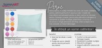 Perna Somnart Belina din microfibra, lavabila la masina, albastru 60 x 60 cm - 2