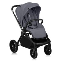 Carucior sport Lionelo Mika Plus, Cadru din aluminiu, Copertina XXL, Spatar reglabil, Accesorii incluse, Pana la 22 kg, 6-48 luni, Gri - 1