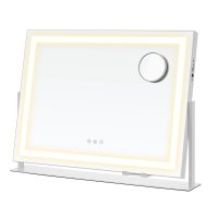 Oglinda de toaleta si machiaj V2 LED Songmics Alb 62.5x10x45.8 cm - 2