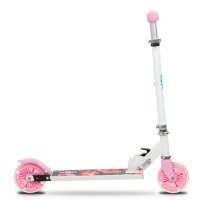 Trotineta WXM Skipo Floral pliabila, din aluminiu, ghidon reglabil, roti Led, greutate admisa 50 kg - 1
