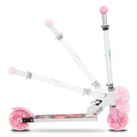 Trotineta WXM Skipo Floral pliabila, din aluminiu, ghidon reglabil, roti Led, greutate admisa 50 kg - 3