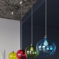 Lustra suspendata Ball Verde 30x30x120 cm - 8