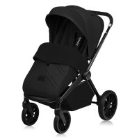 Carucior 3 in 1 Lionelo Mika Plus Cadru din aluminiu, Cu landou intarit si salteluta moale, Cu scoica auto testata ADAC, Reversibil, Cu sistem de ventilatie 3D, Cu accesorii, Sarcina maxima 22 kg, Standard de siguranta EN1888-1 EN1466 ECE R129 negru - 5