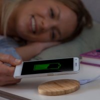 Incarcator wireless din bambus Wirber InnovaGoods - 8