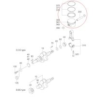 Piston Complet pentru Motor Robin Subaru EH12 din Taiwan - 2