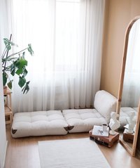 Fotoliu extensibil Fold Crem 160x80x70 cm - 6