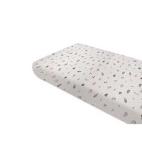 Cearceaf cu elastic MimiNu, 160x80 cm, Bumbac Oeko Tex Standard 100, Model Leaves - 1