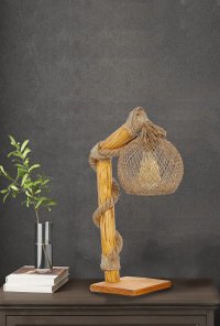 Lampadar Opviq din Lemn Natural, Inaltime 50 cm - 5