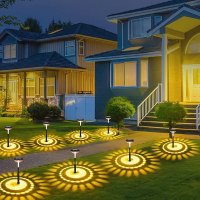 Set de 2 lampi solare LED RGB pentru gradina, cu 2 moduri de iluminare - 1