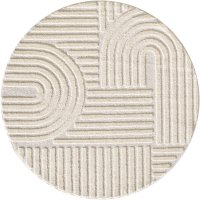 Covor rotund Art Crem boho 120x120 cm - 1