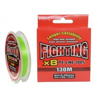 Fir textil Pokee Fighting Braid X8 PE, lime green, 130 m, diametru 0.17 mm - 1