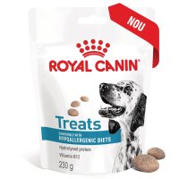 ROYAL CANIN VETERINARY DIET Hypoallergenic Treats, punguță recompense funcționale câini, alergii, 230g - 3