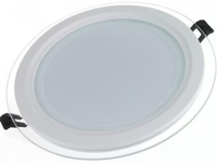 Aplica Rotunda 12W Led MAT incastrabila in tavan fals si rigips margine sticla - 1