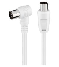 Cablu antena TV 75ohm Coaxial tata - Coaxial mama in unghi 1.5m 70dB dublu ecranat 5mm Goobay 11712 - 1