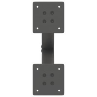 Picioare de masa de cafea X, 2 buc Antracit din Otel, 37x(30-31) cm - 6
