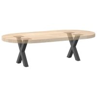 Picioare de masa de cafea X, 2 buc Antracit din Otel, 37x(30-31) cm - 7