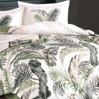 Set Lenjerie si Cuvertura Hena V2 Verde (Bumbac 100%) - 3