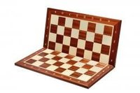 Tabla de sah pliabila - lemn no 5 - mahon - cu notatie , Imperfect - 1