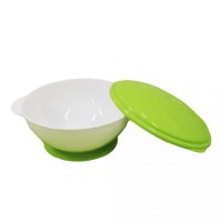 Castron cu ventuza si capac BabyJem Green - 2