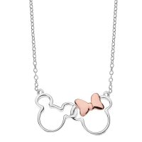 Colier cuplu Disney Mickey si Minnie Mouse - Argint 925 - 1
