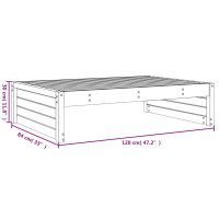 Taburet de gradina modular din lemn masiv de pin, 120 x 84 x 30 cm - 8
