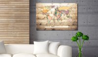 Tablou Cork Map - The World at Your Fingertips 60x40 cm de la Bimago - 2
