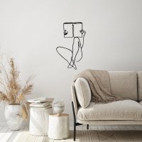 Tablou metalic Book Negru 43x70 cm - 1