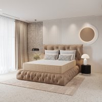 Saltea superortopedica LUX MEMORY cu arcuri, 140x190 cm, H 29 cm, fata vara   fata iarna - 1