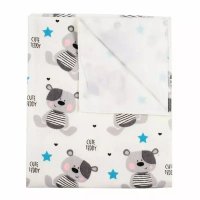 Scutec impermeabil New Baby din flanel Cute Teddy, 57x47 cm, multifunctional - 1