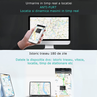 Mini GPS 4G cu interfata OBD, D9, autonomie standby 30 zile, precizie 5-15m, negru - 2