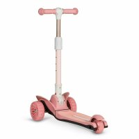 Trotineta Lionelo Timy Roz cu 3 roti LED, ghidon reglabil, pliabila, platforma antiderapanta, greutate suportata 50 kg, varsta 3 ani+ - 5