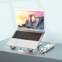 Suport de birou Pliabil, Borofone BH70 Eagle, pentru Laptop cu o lungime de 15,6 inch, Alb - 2