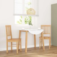 Set de 2 scaune de sufragerie din lemn masiv de cauciuc - 2