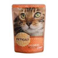 PETKULT Somon, hrană umedă fără cereale pisici PETKULT Somon, plic hrană umedă fără cereale pisici, 100g - 2